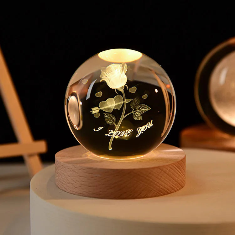 CozyGlow LED Crystal Ball Lamp