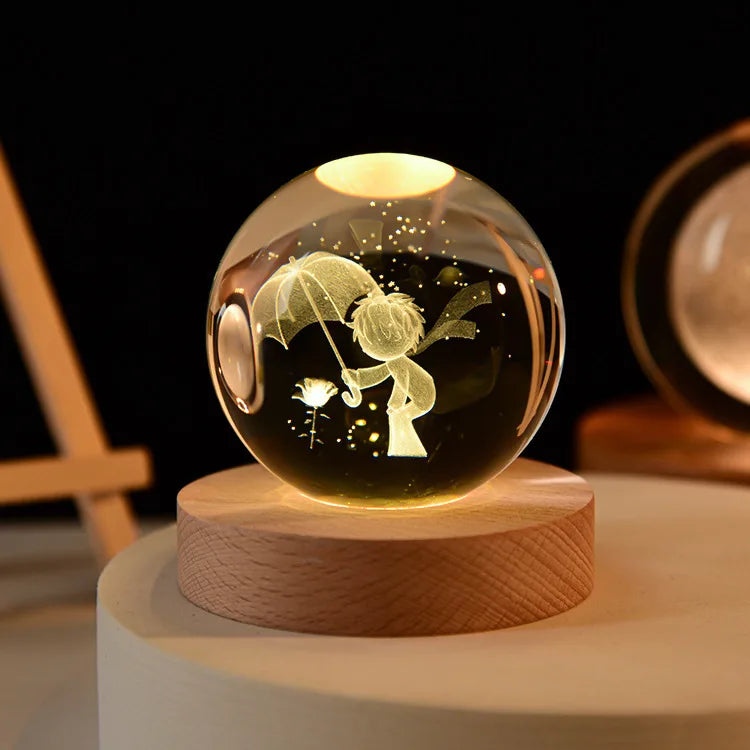 CozyGlow LED Crystal Ball Lamp